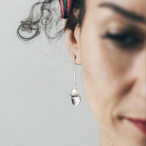 Pendientes artesanales de plata