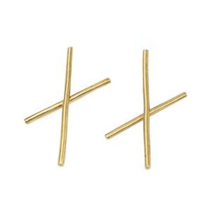 Pendientes Largos Cruz o Aspa hechos a mano