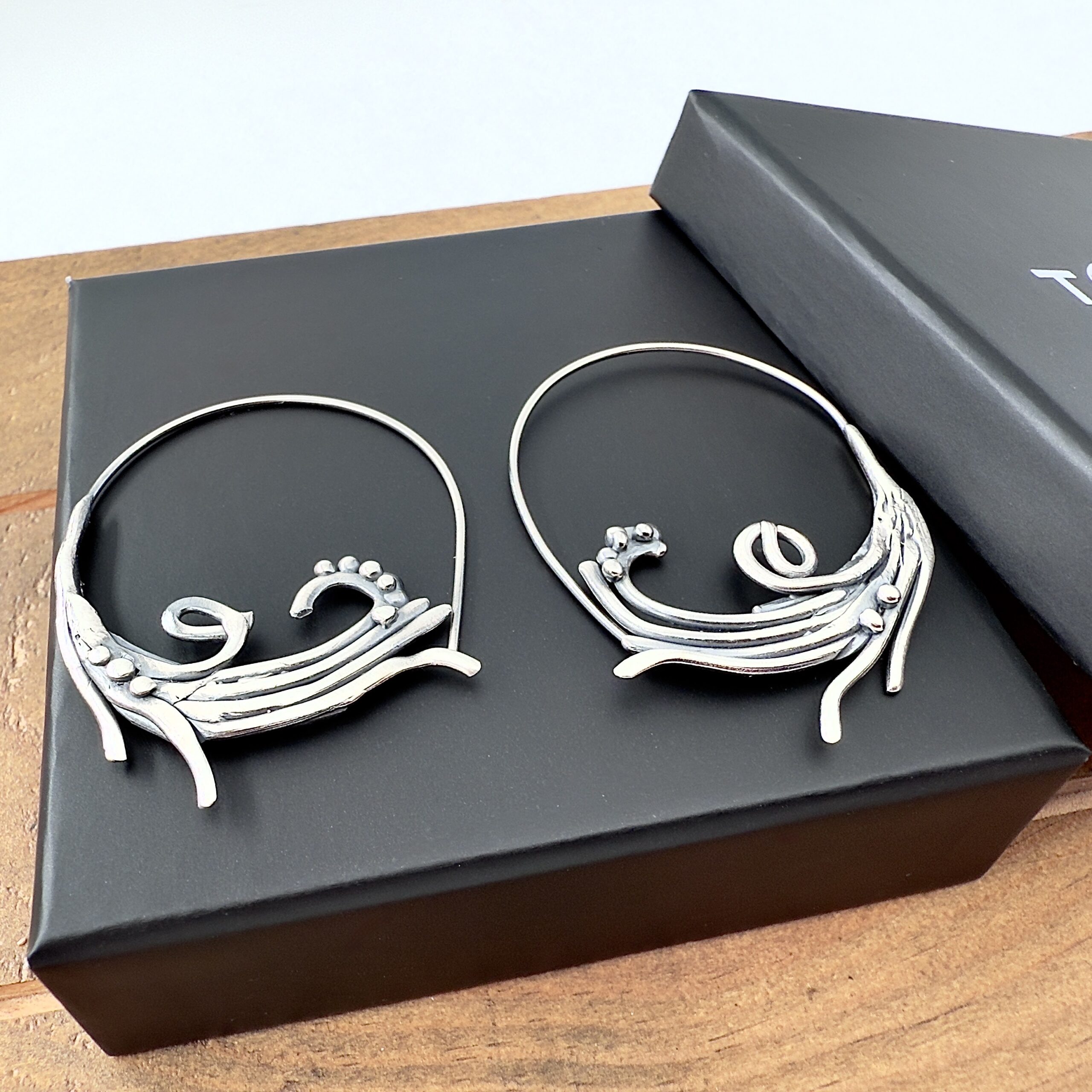 PENDIENTES ARO PLATA PERSONALIZADOS TOSKA